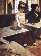 Germain Hilaire Edgard Degas In a Cafe oil